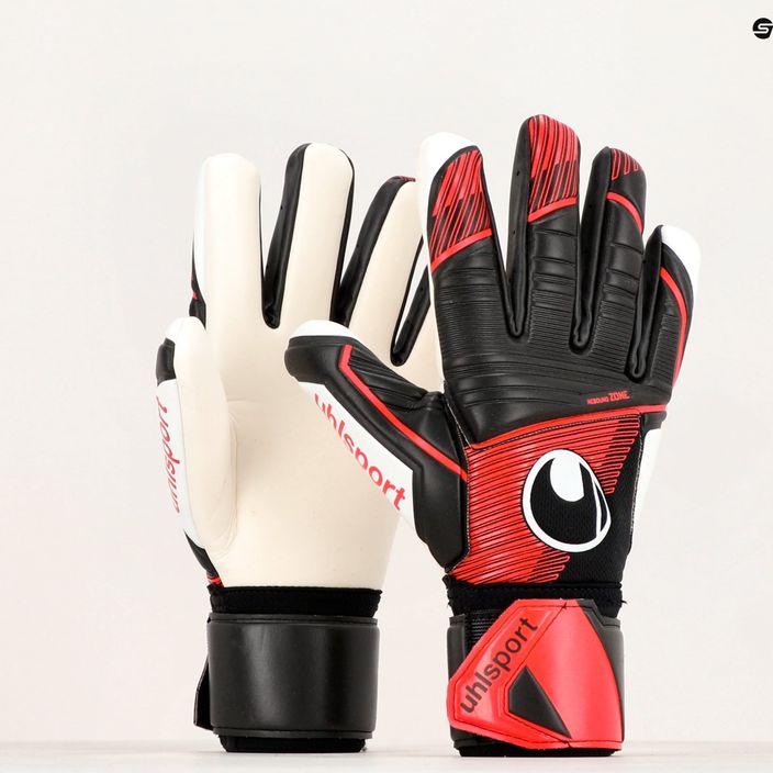 Uhlsport Powerline Supersoft Hn guanti da portiere nero/rosso/bianco 4