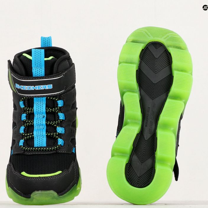 SKECHERS scarpe da bambino Mega-Surge Flash Breeze nero/blu/lime 15