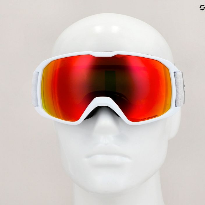 UVEX Xcitd CV occhiali da sci bianco opaco/rosa horror/verde colorvision 6