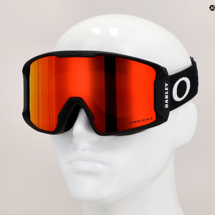 Oakley Line Miner M nero opaco/prizm snow torch iridium occhiali da sci 10