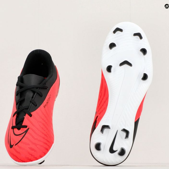 Nike Jr Phantom GX Club FG/MG scarpe da calcio per bambini di colore rosso cremisi/nero/bianco 8