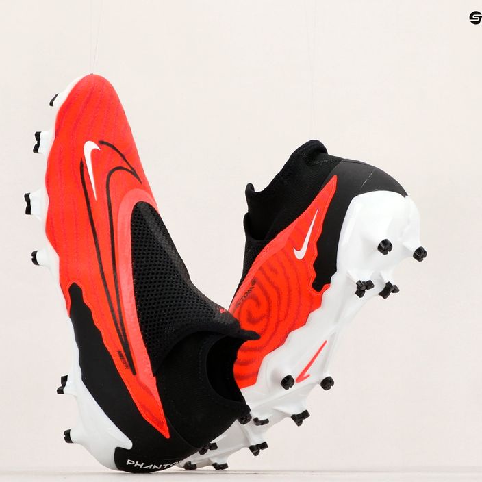 Nike Phantom GX Pro DF FG scarpe da calcio di colore cremisi/bianco/nero 8