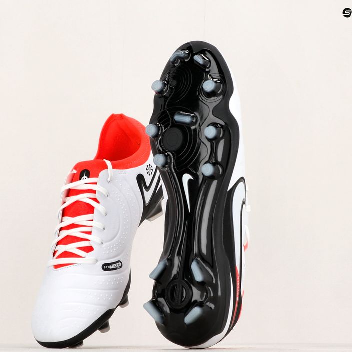 Nike Tiempo Legend 10 Pro FG bianco/nero/lucido cremisi scarpe da calcio 8
