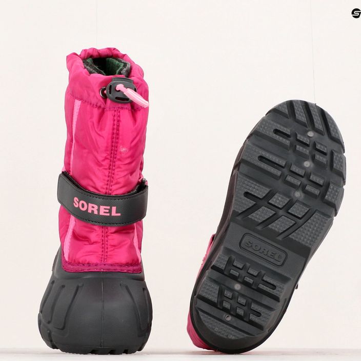 Sorel Flurry Dtv, stivali da neve per bambini di colore rosa scuro/tropicale 15