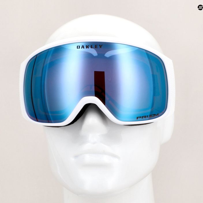 Occhiali da sci Oakley Flight Tracker M bianco opaco/prizm neve zaffiro iride 10