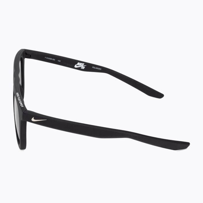 Occhiali da sole con lenti polarizzate Nike Flatspot P nero opaco/grigio argento 4