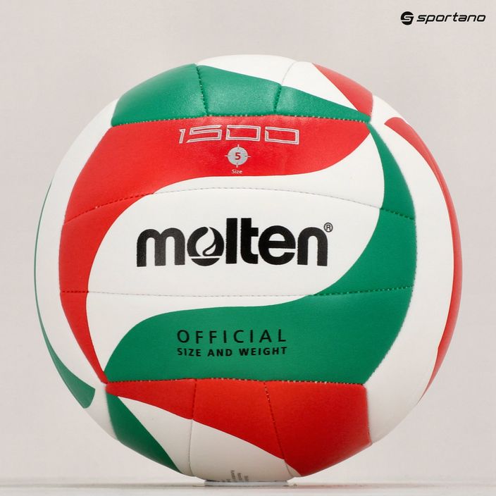 Pallavolo Molten V5M1500-5 bianco/verde/rosso misura 5 6