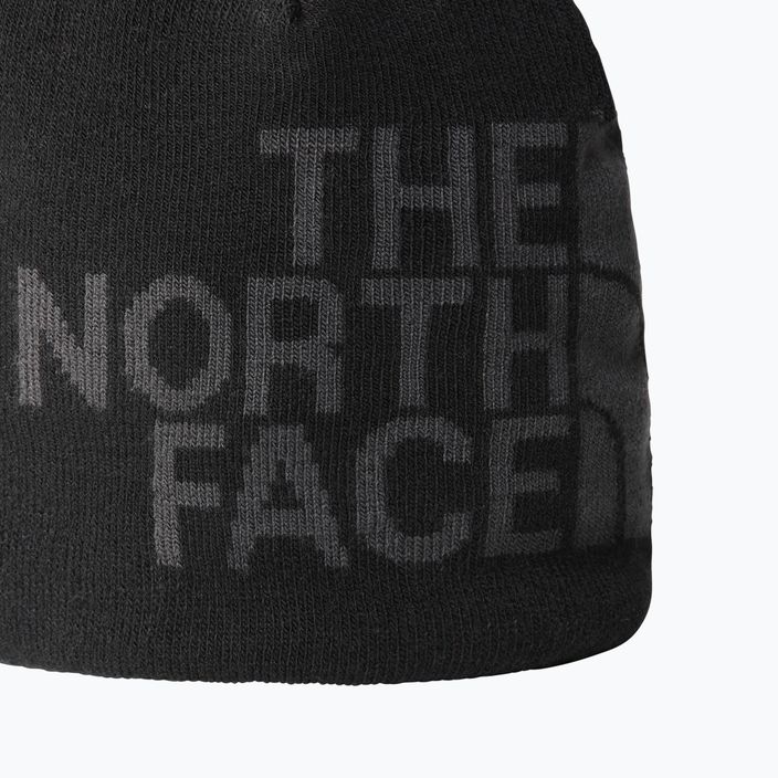 The North Face Berretto invernale reversibile TNF Banner nero/grigio asfalto 8
