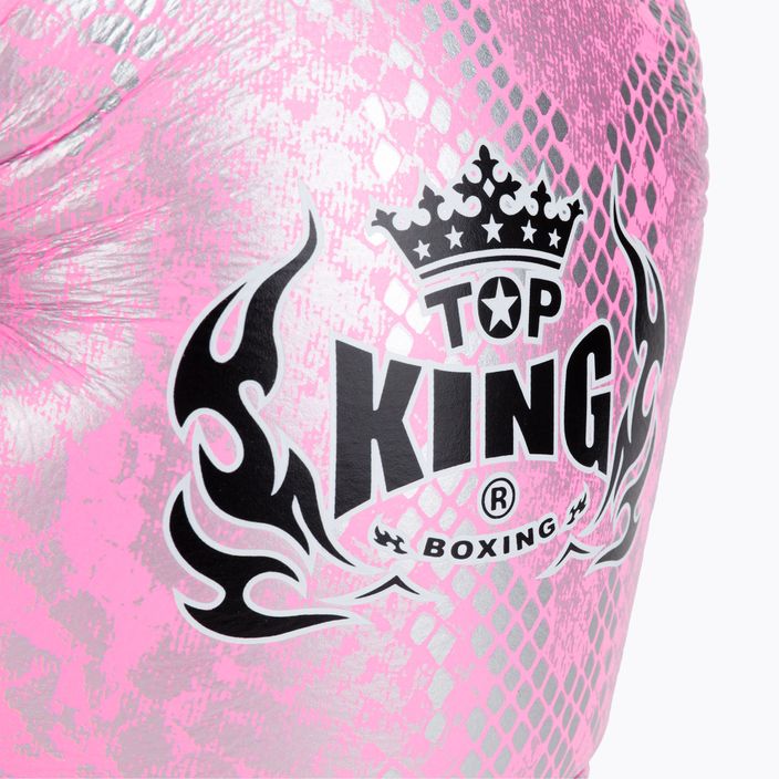 Guantoni da boxe Top King Muay Thai Super Star Air rosa/argento 5