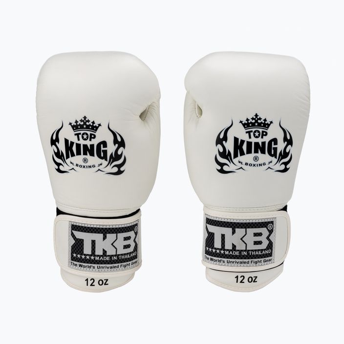 Top King Muay Thai Ultimate guanti da boxe bianchi 2