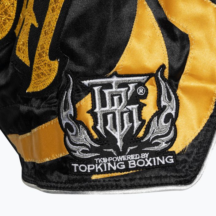 Pantaloncini da allenamento Top King Kickboxing nero/oro 4