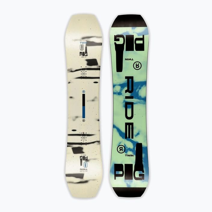 Snowboard RIDE Twinpig bianco/verde/nero 7