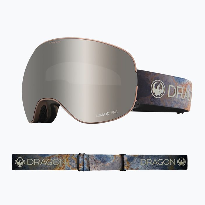 Occhiali da sci DRAGON X2 ardesia/lumalens argento ionico/ambra 40454-030 7