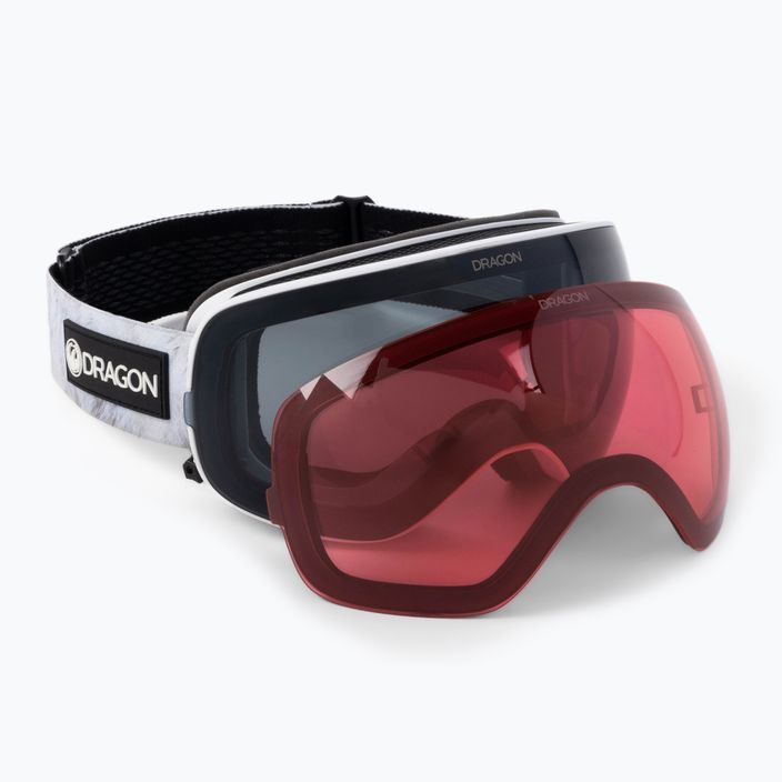 DRAGON X2S occhiali da sci invernali lepre/lumalens dark smoke/lumalens rose 40455-109
