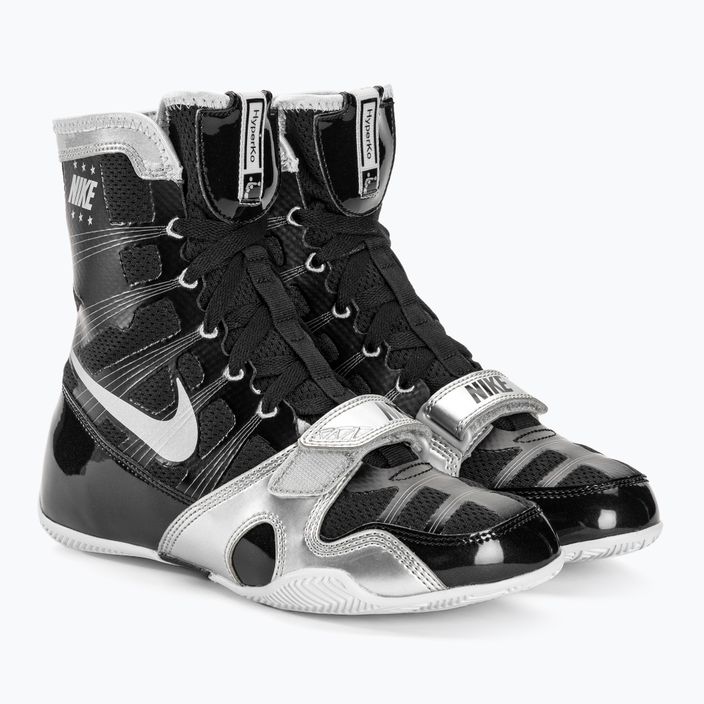 Scarpe da boxe Nike Hyperko MP nero/argento riflettente 4