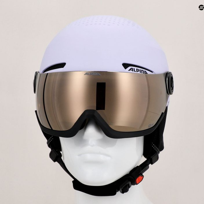 Alpina Arber Visor Q Lite casco da sci lilla opaco 11