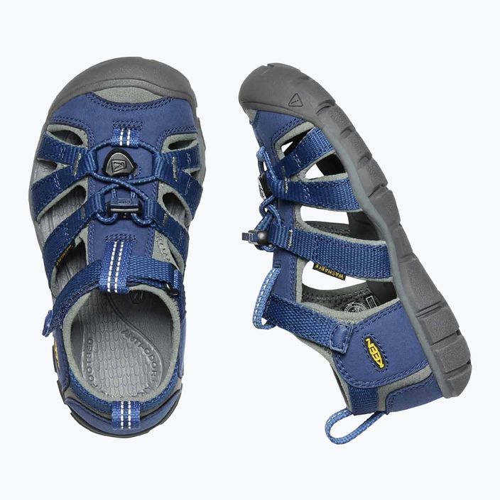 KEEN Seacamp II CNX sandali da trekking per bambini, profondità blu/gargoyole 10