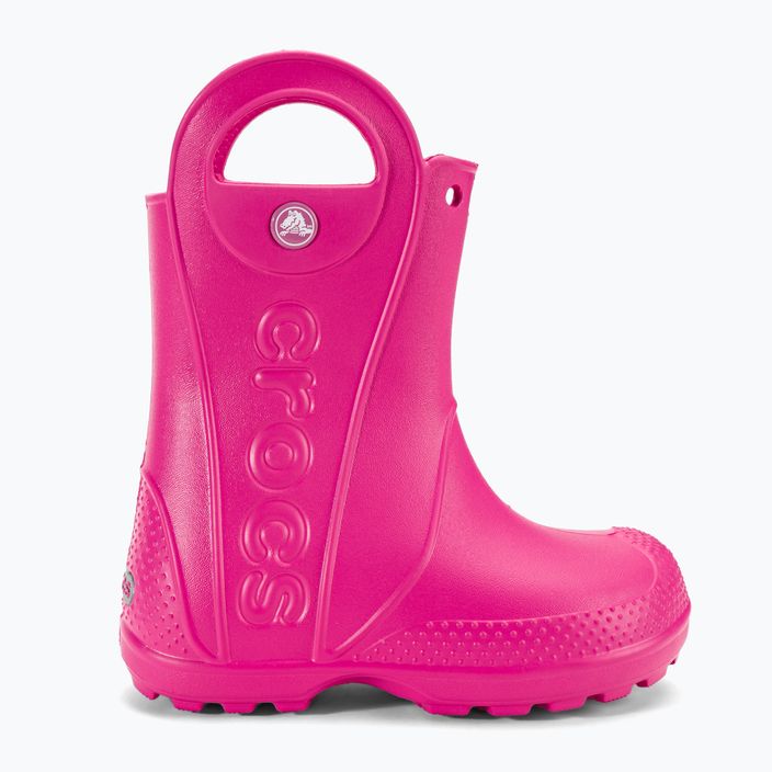Crocs Handle Rain Boot Bambini rosa confetto wellingtons 2