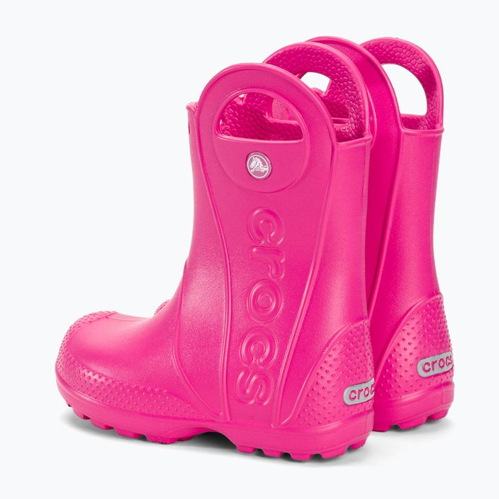 Crocs Handle Rain Boot Bambini rosa confetto wellingtons 3