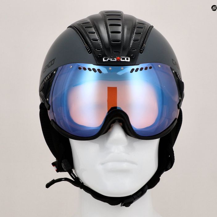CASCO casco da sci SP-2 Photomatic Visiera strutturata grigio arsenico/rosso 9