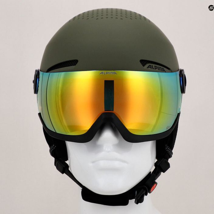 Alpina Arber Visor Q Lite casco da sci oliva opaca 6