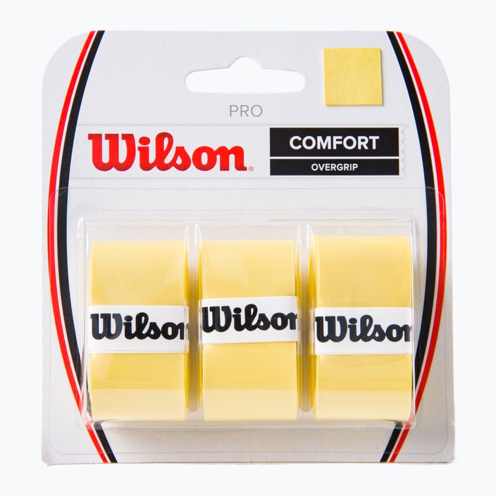 Wilson Pro Comfort Overgrip racchette da tennis 3 pezzi giallo WRZ4014YE+
