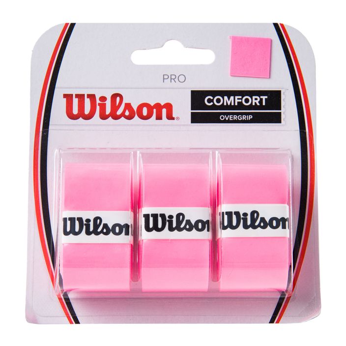 Wilson Pro Comfort Overgrip racchette da tennis 3 pezzi rosa WRZ4014PK+ 2