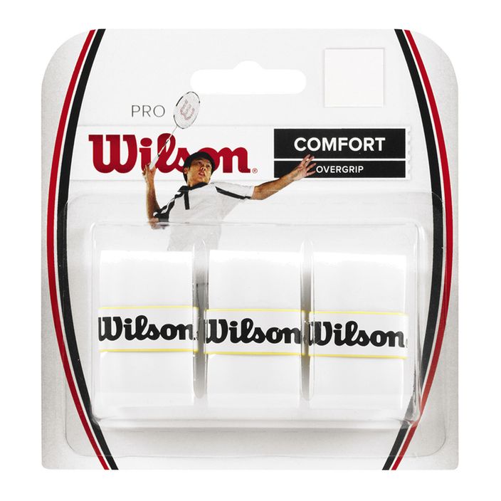 Wilson Pro Overgrip racchette da badminton 3 pezzi bianco. 2