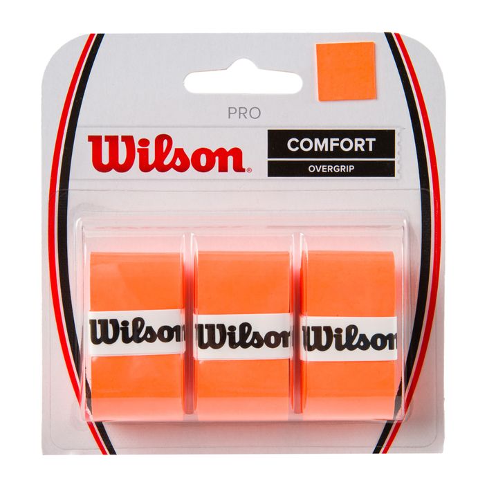 Wilson Pro Comfort Overgrip Burn fasce per racchette da tennis 3 pezzi arancione WRZ470820+ 2