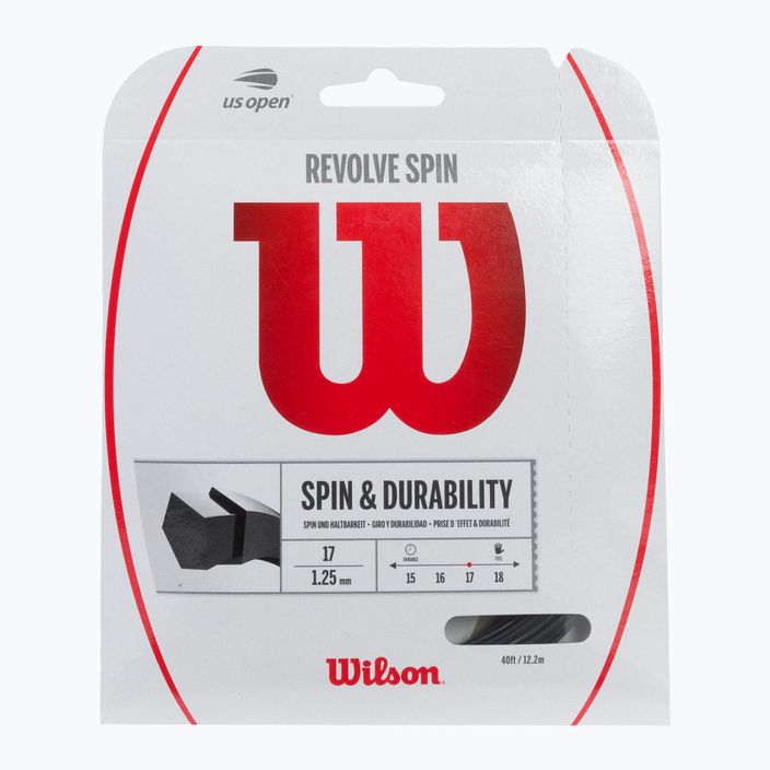 Wilson Revolve Spin 17 Set di corde da tennis 12,2 m nero WRZ958900+