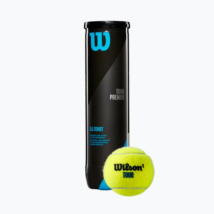 Palline da tennis Wilson Tour Premier All Ct 4 pezzi giallo WRT119400