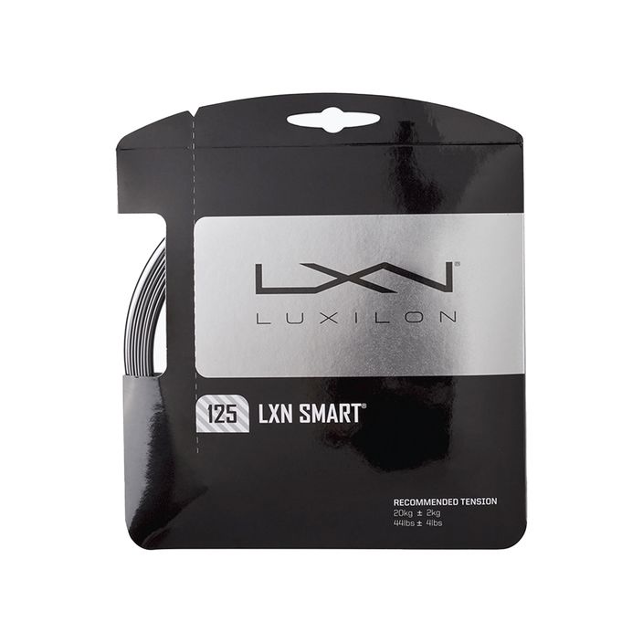 Corda da tennis Luxilon Lxn Smart 125 12,2 m nero/bianco opaco