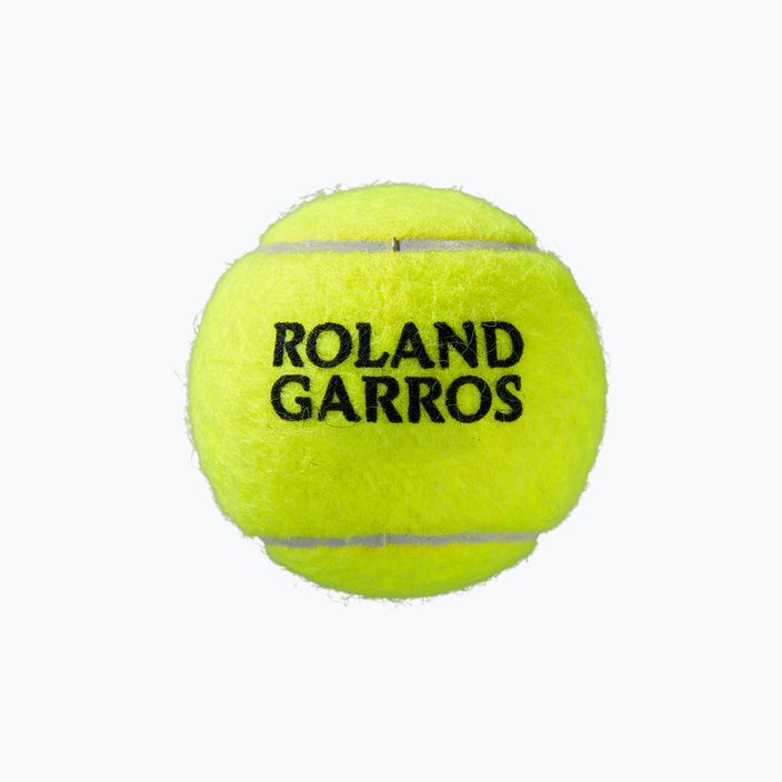 Palline da tennis Wilson Roland Garros Clay Ct 3 pezzi giallo WRT125000 4