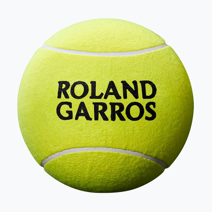 Pallina da tennis Wilson Roland Garros Mini Jumbo 5" gialla con autografo 2