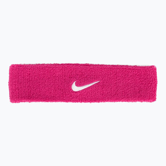 Fascia Nike Swoosh rosa acceso/bianco 2