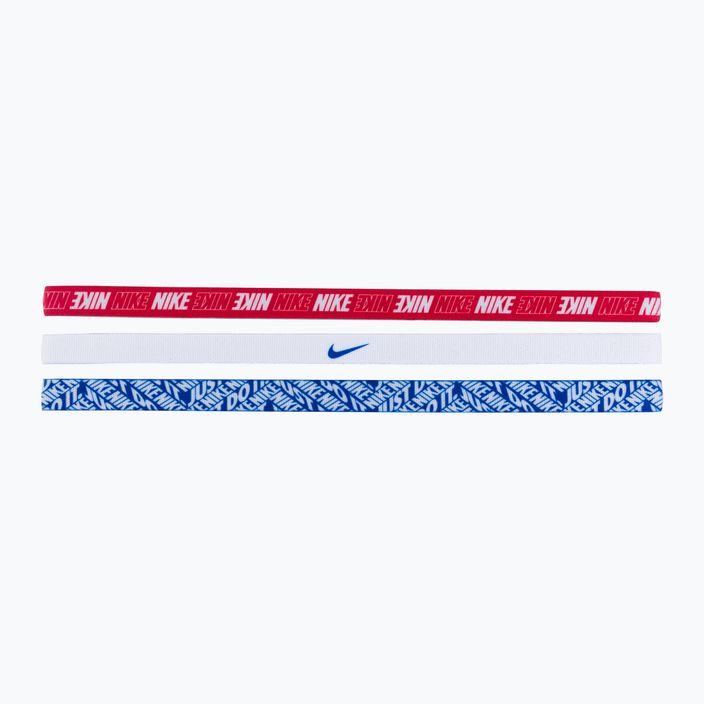 Fasce Nike stampate 3 pezzi game royal/bianco/university red 2