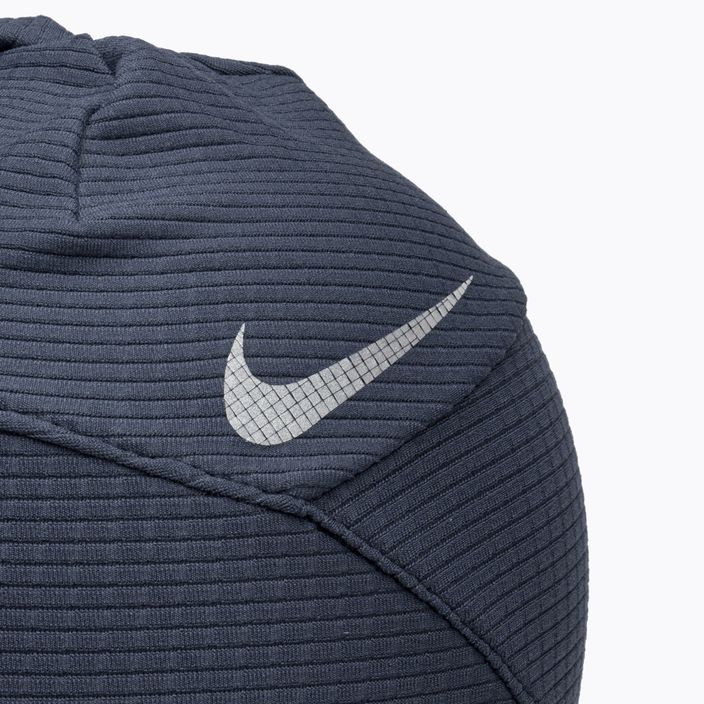 Set berretto + guanti Nike Essential Running da uomo blu tuono/grigio particella/argento 8