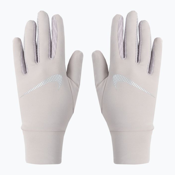 Set fascia da braccio + guanti Nike Essential da donna, lilla argento/grigio particella/argento 3
