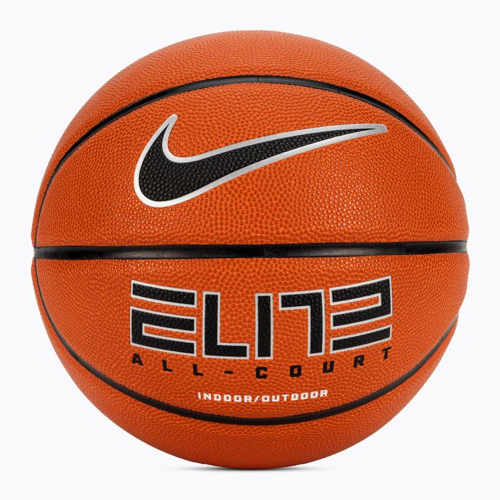 Nike Elite All Court 8P 2.0 sgonfio ambra / nero / argento metallico basket dimensioni 5