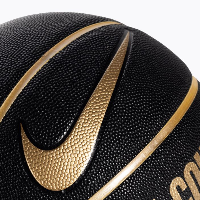 Nike tutti i giorni All Court 8P sgonfio basket nero / oro metallico dimensioni 7 3