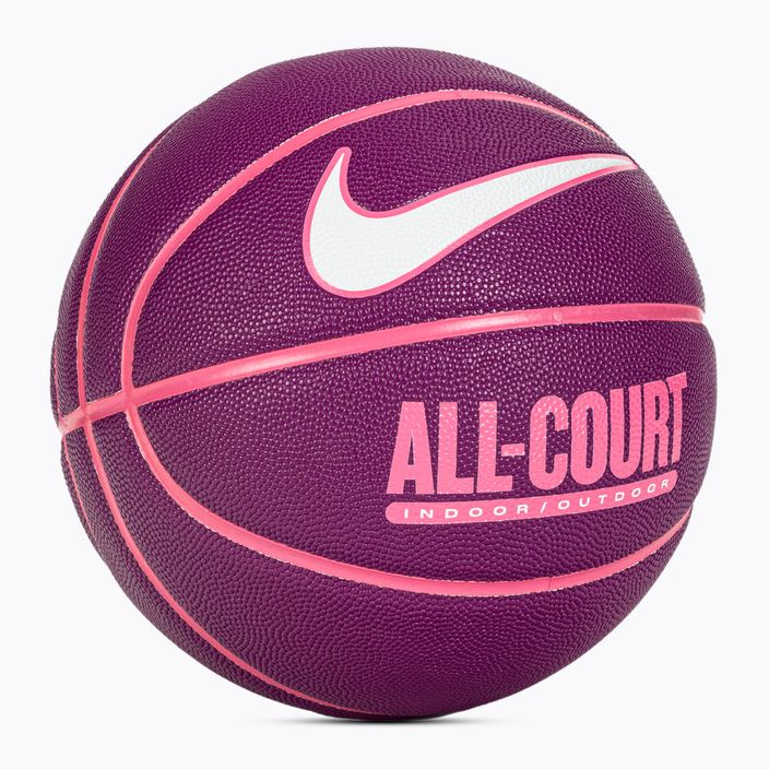 Nike tutti i giorni All Court 8P sgonfio basket viotech / rosa / bianco dimensioni 7 2