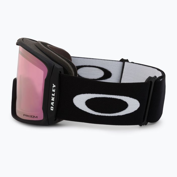 Oakley Line Miner L nero opaco/prizm snow hi pink iridium occhiali da sci 4