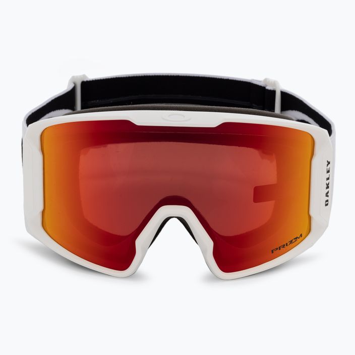 Oakley Line Miner L bianco opaco/prizm snow torch iridium occhiali da sci 2