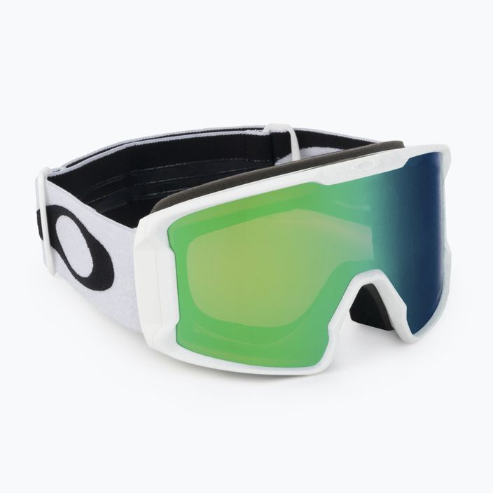 Oakley Line Miner L bianco opaco/prizm snow jade iridium occhiali da sci