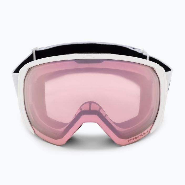 Oakley Flight Path L bianco opaco/prizm snow hi pink iridium occhiali da sci 2