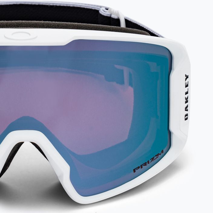 Oakley Line Miner L bianco opaco/prizm snow sapphire iridium occhiali da sci 5