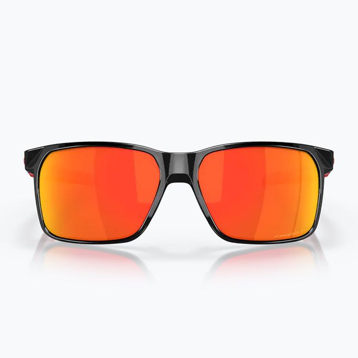 Occhiali da sole polarizzati Oakley Portal X nero lucido/prizm rubino 7