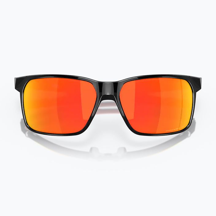 Occhiali da sole polarizzati Oakley Portal X nero lucido/prizm rubino 10