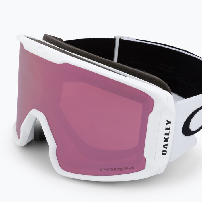 Oakley Line Miner L bianco opaco/prizm oro rosa iridium occhiali da sci 5
