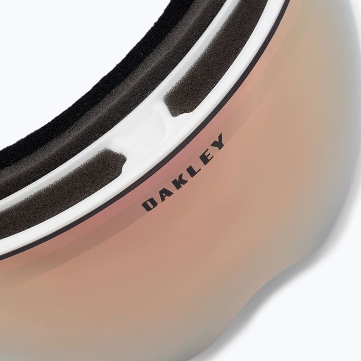 Occhiali da sci Oakley Flight Deck M bianco opaco/primo oro rosa iridium 5